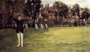 Portrait Of Walter Andrew Inderwick, Shooting In The Grounds Of The Royal Toxophilite Society, Bayswater, London Portrait Of Walter Andrew Inderwick, Shooting In The Grounds Of The Royal Toxophilite Society, Bayswater, London