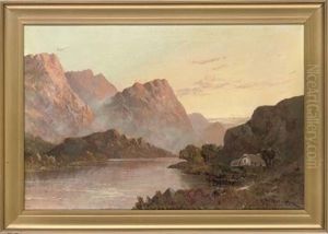 In The Trossach's, Loch Etwe (+ Ardlui, Loch Lomond; Pair) by Francis E. Jamieson