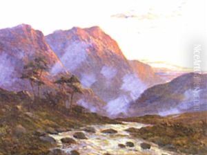 Highland Landscape At Dusk by Frank E. Jamieson
