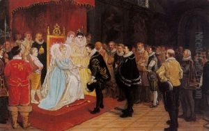 A Queen Holding Audience
