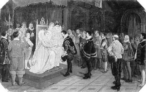 A Queen Holding Audience