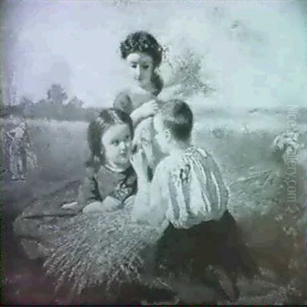 Children In A Cornfield - view 1