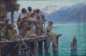 Au Bord Du Lac by Paul-Joseph Jamin