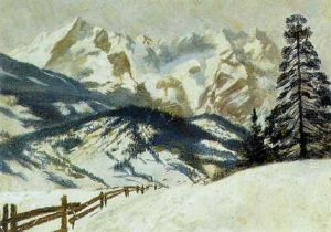 Winter Im Gebirge by Hermine Von Janda