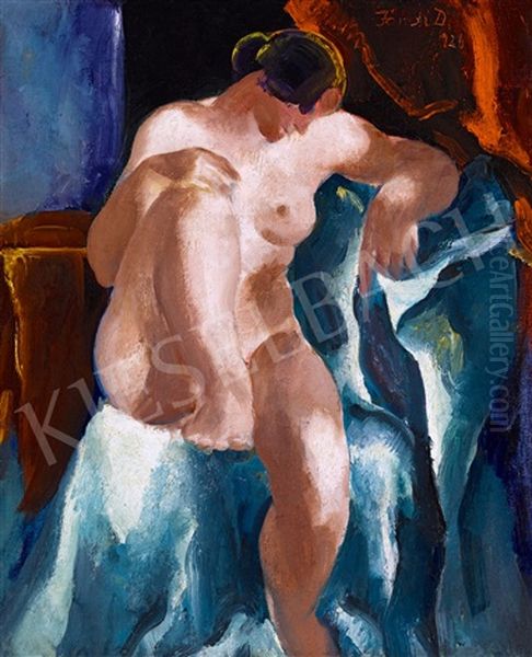 Nude With Red Drapery - view 1