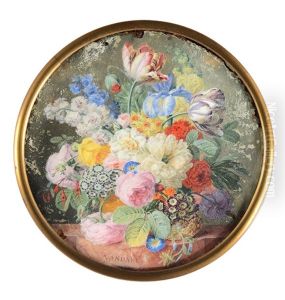 Bouquet De Fleurs Printanieres (roses, Tulipes, Iris, Primeveres, Narcisses, Delphinium Etc.) by Jean-Francois Janinet