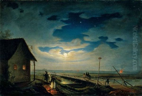 Holdfenyes Magyarorszag (moonlit Hungary) - view 1