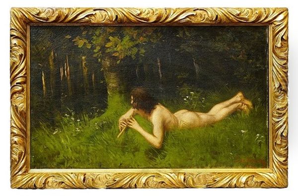 Woodland Nymph Playing A Pipe - view 1