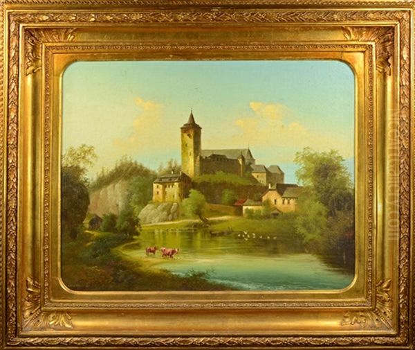 Romantic Castle With A Lake - view 1