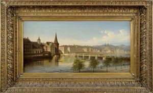 Vue De Lucerne by Johann Wilhelm Jankowski