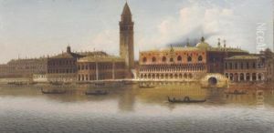 Bacino Di San Marco, Venice by Johann Wilhelm Jankowski