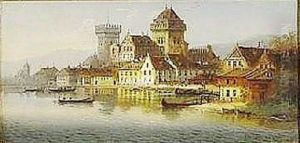 Stadtlandschaft An Oberitalienischem See