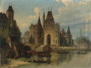 Stadtansicht Mit Fluslauf