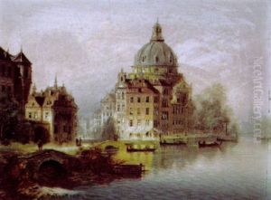 Stadtmotiv Am Fluss Stadtmotiv Am Fluss