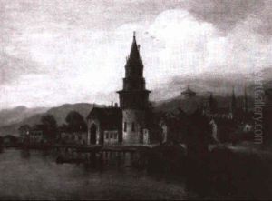 Austrian Castle by Johann Wilhelm Jankowski
