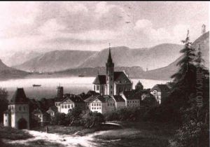 Gmunden Am Traunsee by Johann Wilhelm Jankowski