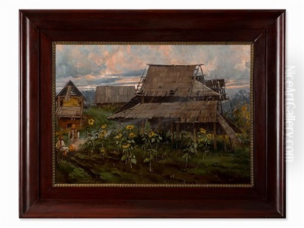 Field Landscape With Sunflowers - view 1