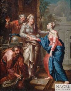 Die Heimsuchung. Das Treffen Von Maria Und Elisabeth