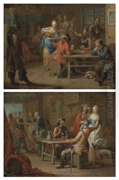 Soldiers Playing Cards In An Inn (+ Soldiers Merrymaking In An Inn; Pair) - view 1