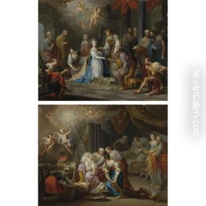 The Birth Of The Virgin (+ The Marriage Of The Virgin; 2 Works) by Frans Christoph Janneck