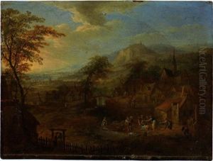Landschaft Mit Dorf Landschaft Mit Dorf