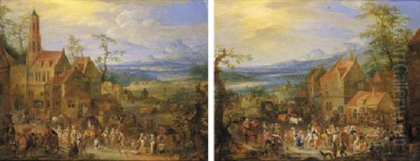 A Village Market With An Extensive Mountainous Landscape Beyond - view 1