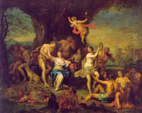 Bacchus Und Ariadne Mit Bacchanten In Einer Landschaft - view 1