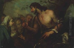 The Preaching Of Saint John The Baptist by Frans Christoph Janneck