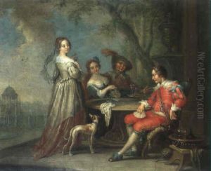 Elegante Gesellschaft Im Park by Frans Christoph Janneck