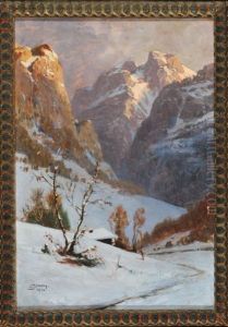 Verschneites Hochgebirge