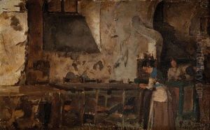 Roman Tavern Scene by Edouard De Jans