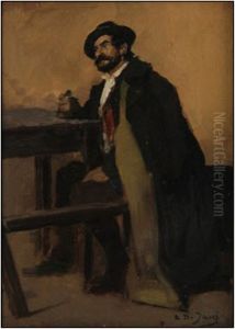 Homme A Table by Edouard De Jans