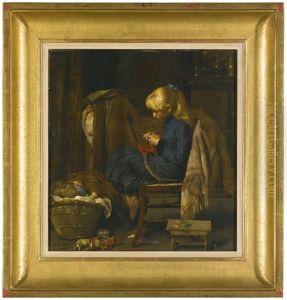 Jeune Femme Au Tricot