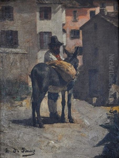 Villager & Donkey - view 1