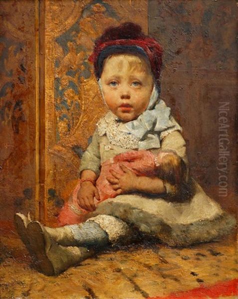 Portrait Of A Young Boy Seated Full - view 1