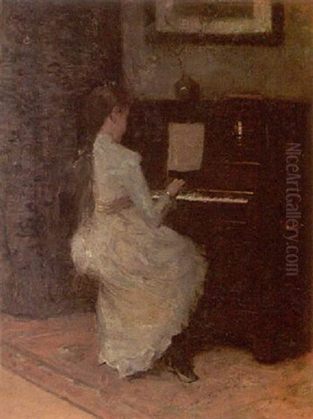 Girl Playing The Piano - view 1