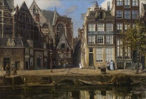 View Of Amsterdam: The Oude Kerk by Hendrik Willebrord Jansen