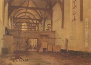 A Church Interior by Hendrik Willebrord Jansen