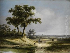 Landschaft Mit Figurenstaffage by Johannes Mauritz Jansen