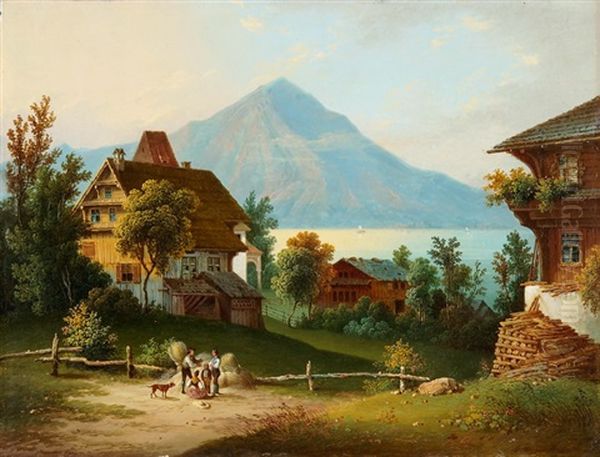 Blick Auf Den Zugersee Mit Rigi - view 1
