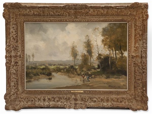 Laundresses By A River - view 1