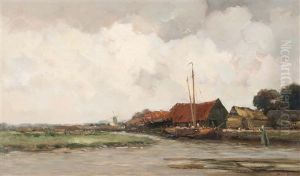 View Of The Polder Canal by Willem George Frederik Jansen