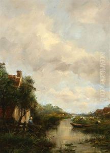 Village With A Stream