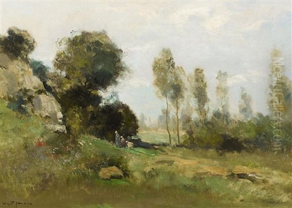 Landschaft Mit Bauerin, Kind Und Ziege - view 1