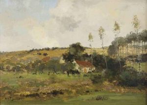 A House In A Hilly Landscape by Willem George Frederik Jansen