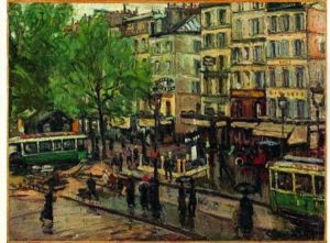 Jour De Pluie Sur Paris by Georges Barwolf