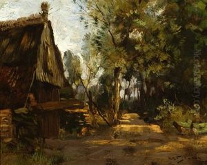 Sandy Path By A Farm by Willem George Frederik Jansen