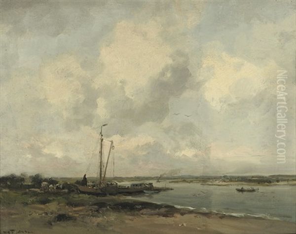 Boating In An Panoramic River Landscape - view 1