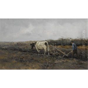 Ploughing The Fields by Willem George Frederik Jansen