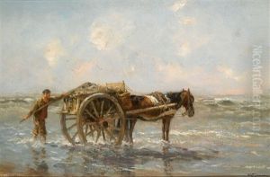 A Shell Fisher In The Breakers by Willem George Frederik Jansen